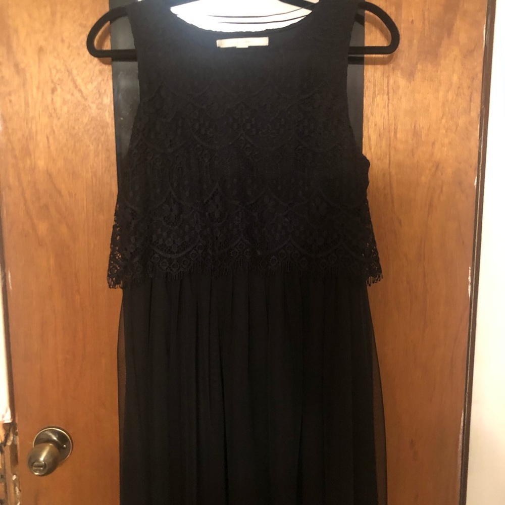 Black dress with lace